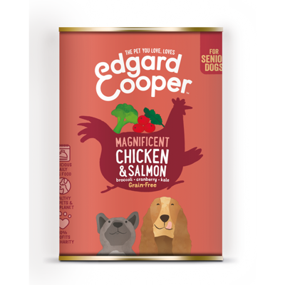 Hond blik senior kip/zalm 400g Edgard & Cooper - Edgard en cooper Hond blik senior kip/zalm 400g Edgard & Cooper - Edgard en cooper