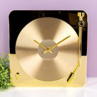 RECORD CLOCK GOLD - thumbnail