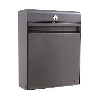 Design brievenbus met LED-verlichting Allux Bjørn - zwart/grijs