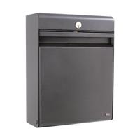 Design brievenbus met LED-verlichting Allux Bjørn - zwart/grijs - thumbnail