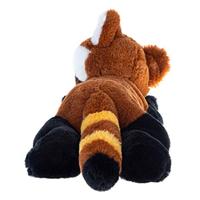 Wild Republic knuffel panda junior 30 cm pluche rood - thumbnail