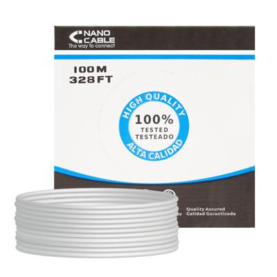 Nanocable 10.20.0502 - Ethernet-netwerk spoel RJ45 Cat.6 UTP stijve AWG24, 100% koper, grijs, 100 mts