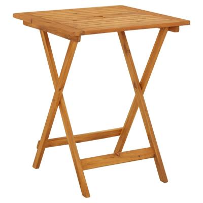3-delige Bistroset bladpatroon stof en massief hout - thumbnail