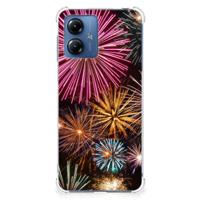 Motorola Moto G14 Anti Shock Bumper Case Vuurwerk - thumbnail