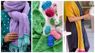 Ajour sjaal Breipatroon