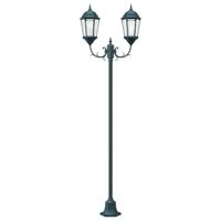 Tuin Lantaarnpaal Donkergroen Aluminium en Glas - thumbnail