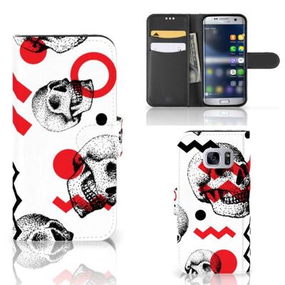 Telefoonhoesje met Naam Samsung Galaxy S7 Skull Red Telefoonhoesje met Naam Samsung Galaxy S7 Skull Red