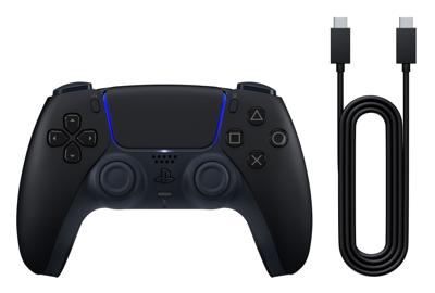 DualSense draadloze controller - Middernachtzwart - met USB-kabel voor pc