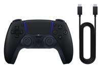 DualSense draadloze controller - Middernachtzwart - met USB-kabel voor pc - thumbnail