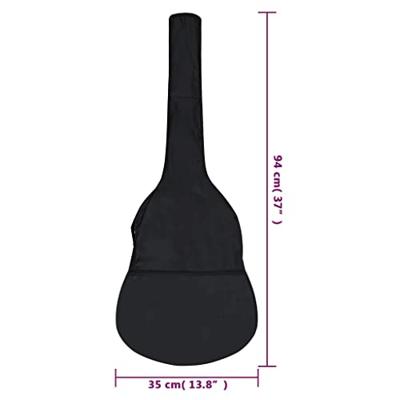 VidaXL Gitaartas voor 3/4 (36") klassieke gitaar 94x35 cm stof zwart - thumbnail