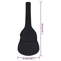 Gitaartas voor 3/4 klassieke gitaar 94x35 cm stof zwart - thumbnail