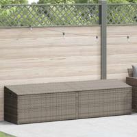 Tuinbox 220x50x58 cm poly rattan grijs - thumbnail
