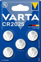 Varta batterijen Electronics CR2025 Lithium knoopcel 3V batterij verpakking met 5 stuks knoopcellen in originele blisterverpakking met 5 stuks - thumbnail