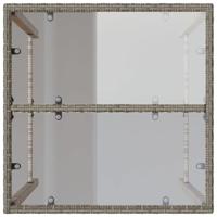 Tuinbartafel 70x70x110 cm poly rattan grijs - thumbnail
