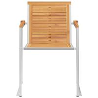 Tuinstoelen 8 st met kussens massief teakhout - thumbnail