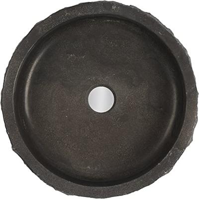 Saqu Raw ronde waskom Ø40x12cm natuursteen zwart