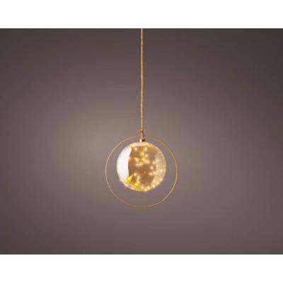 Lumineo microled bal 26cm amber/klassiek warm