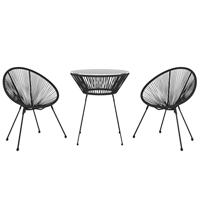 3-delige Tuinset zwart - thumbnail