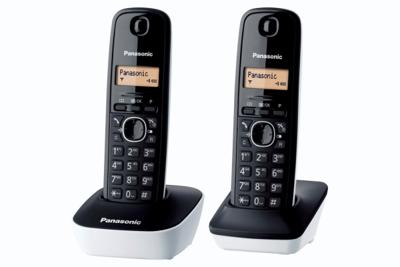 Panasonic KX-TG1612FRW Duo draadloos antwoordapparaat Zwart Wit