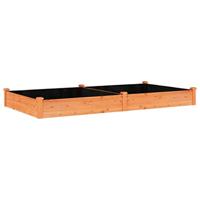 Plantenbak verhoogd met voering 240x120x25 cm vurenhout bruin - thumbnail