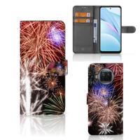Xiaomi Mi 10T Lite | Wallet Case | met Pasjes | Vuurwerk - thumbnail