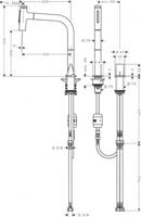 Hansgrohe Metris Select M71 2-gats ééngreeps keukenmengkraan met uittrekbare vuistdouche, chroom - thumbnail
