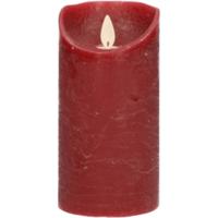 Kaars wax rustiek bewegende vlam 7,5x15 cm bordeaux b.o. Anna's Collection - Annas collection - thumbnail