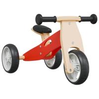VidaXL Loopfiets voor kinderen 2-in-1 rood - thumbnail