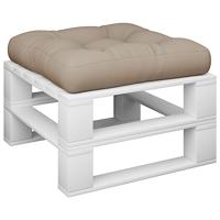 VidaXL Palletkussen 58x58x10 cm stof taupe - thumbnail