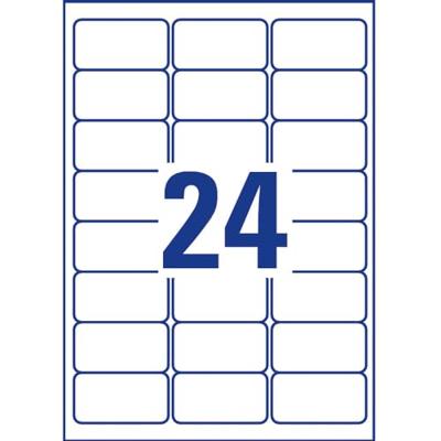 Avery-Zweckform L7912-10 Folie-etiketten 63.5 x 33.9 mm Polyethyleen folie Wit 240 stuk(s) Permanent hechtend Laser (kleur), Laser (zwart/wit), Kopiëren