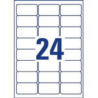 Avery-Zweckform L7912-10 Folie-etiketten 63.5 x 33.9 mm Polyethyleen folie Wit 240 stuk(s) Permanent hechtend Laser (kleur), Laser (zwart/wit), Kopiëren - thumbnail