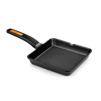 Gladde Grillpan BRA EFFICIENT PLUS Zwart Aluminium