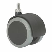 Rueda Ruedas Alex Zwart/Gris Nylon 10 x 15 mm 50 kg draaibaar - thumbnail
