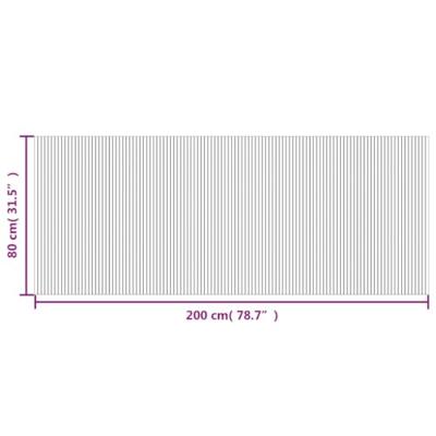 VidaXL Vloerkleed rechthoekig 80x200 cm bamboe donkerbruin