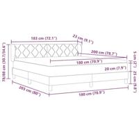 Boxspringbed met Matras Zwart 100x200 cm Fluweel Donkerblauw - thumbnail