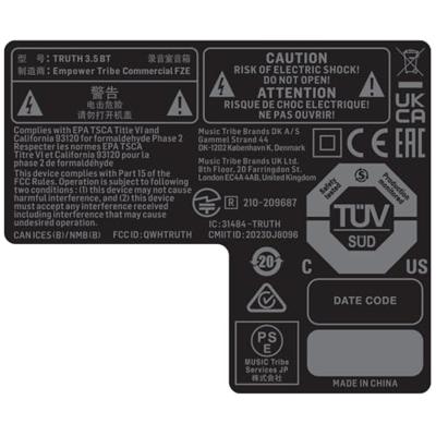 Behringer Truth 3.5 BT Actieve studiomonitor set (2 stuks)