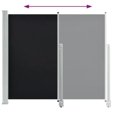 VidaXL Tuinscherm uittrekbaar 140x300 cm zwart VidaXL Tuinscherm uittrekbaar 140x300 cm zwart