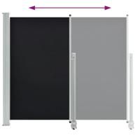 Tuinscherm uittrekbaar 140x300 cm zwart - thumbnail