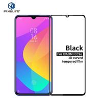 PINWUYO 9H 3D Curved Tempered Glass Film for Xiaomi Mi CC9e / A3(Black) - thumbnail