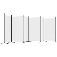 Kamerscherm met 6 panelen 520x180 cm stof wit - thumbnail