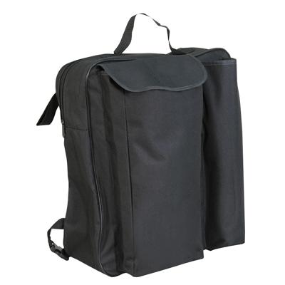 Rolstoeltas met krukhouder | Verschillende opbergvakken | Zwart | Nylon | Rolstoeltassen | VA132SS