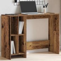 Bureau 102,5x35x75 cm bewerkt hout oud houtkleurig - thumbnail