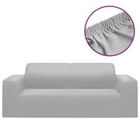 VidaXL Tweezitsbankhoes stretch polyester jersey grijs - thumbnail