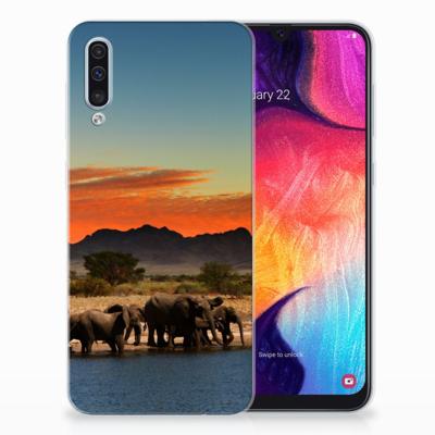 Samsung Galaxy A50 | TPU Hoesje | Olifanten Samsung Galaxy A50 | TPU Hoesje | Olifanten