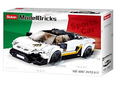 Sluban Modelbricks italiaanse supercar wit (m38-b0957)