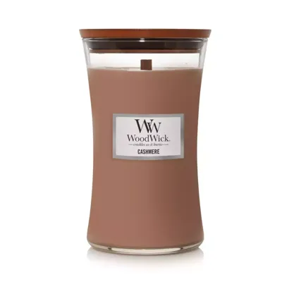 Geurkaars Cashmere Large Candle Woodwick - Woodwick Geurkaars Cashmere Large Candle Woodwick - Woodwick