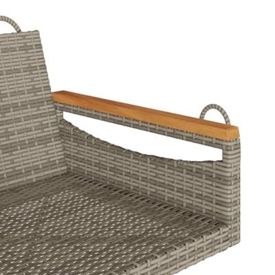 Schommelbank 63x62x40 cm poly rattan grijs - thumbnail