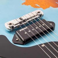 Vintage V120 ICON Distressed Gun Hill Blue over Sunburst elektrische gitaar - thumbnail