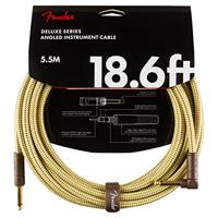Fender Deluxe Cables instrumentkabel 5.5m geel recht+haaks - thumbnail