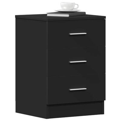 Nachtkastjes 2 st 38x35x56 cm spaanplaat zwart